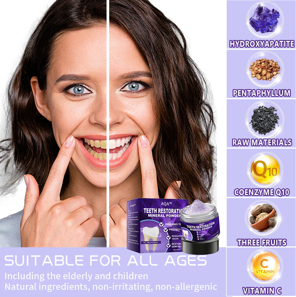 💎AQA™ Teeth Restoration Mineral Powder🦷(ADA recommended) (🎁Flash Sale - Don’t Miss Out)