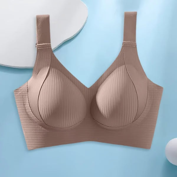 Women's Ribbed Push Up Adjustable Wireless Bra