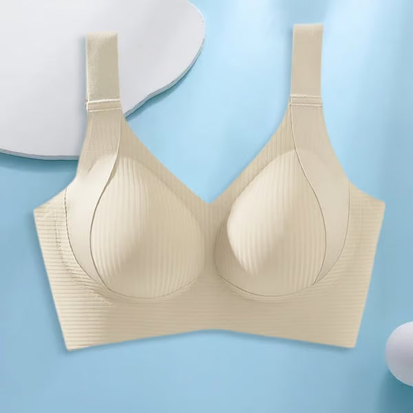 Women's Ribbed Push Up Adjustable Wireless Bra