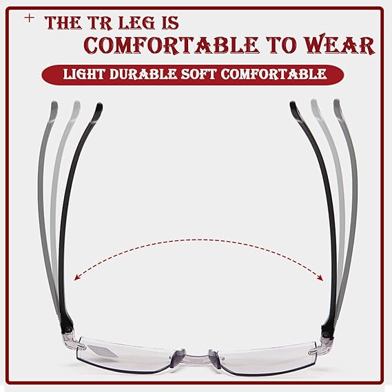 Color Glint Sapphire High Hardness Anti-blue Progressive Far And Near Dual-Use Reading Glasses