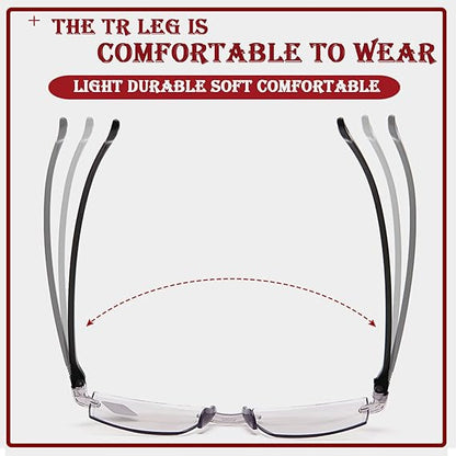 Color Glint Sapphire High Hardness Anti-blue Progressive Far And Near Dual-Use Reading Glasses