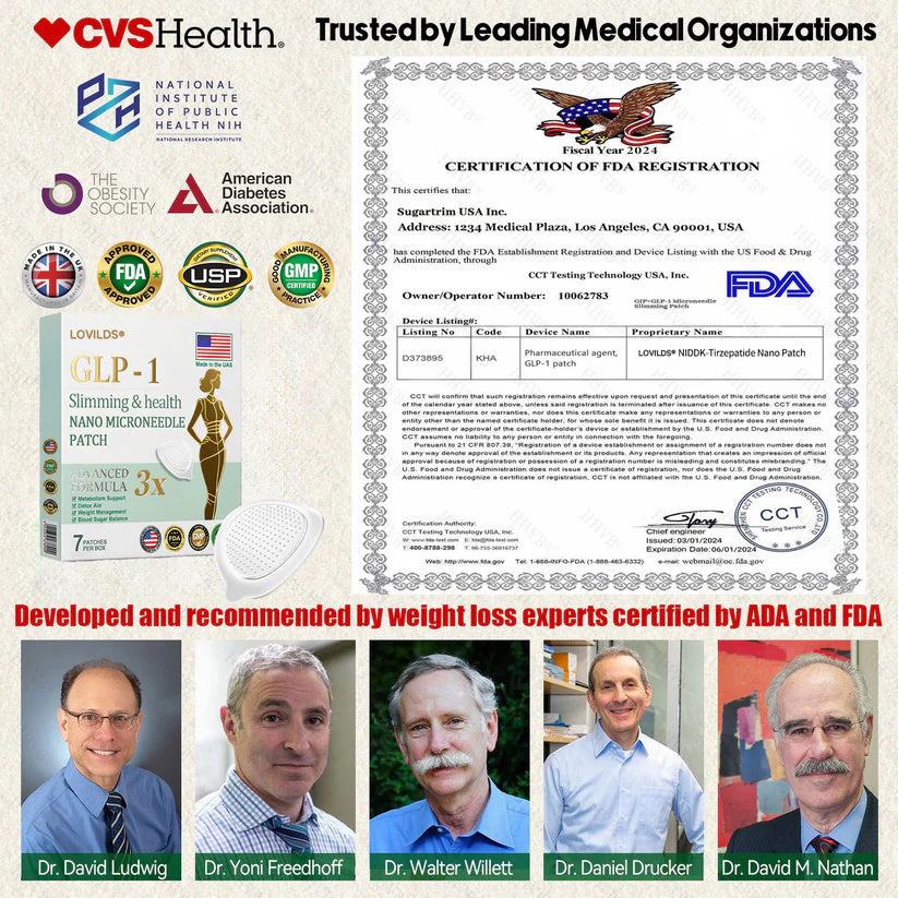 【New Product Last Minute! 80% OFF】LOVILDS® NIDDK-Tirzepatide Nano Patch 🇺🇸⚕️ (Painless 24/7 Fat Burning | Lose 20 Pounds in Weeks | Crush Cravings Fast!