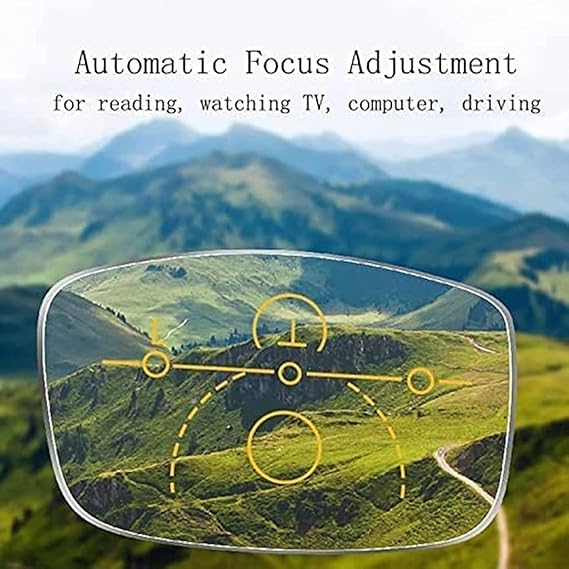 Color Glint Sapphire High Hardness Anti-blue Progressive Far And Near Dual-Use Reading Glasses