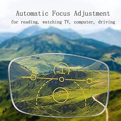 Color Glint Sapphire High Hardness Anti-blue Progressive Far And Near Dual-Use Reading Glasses