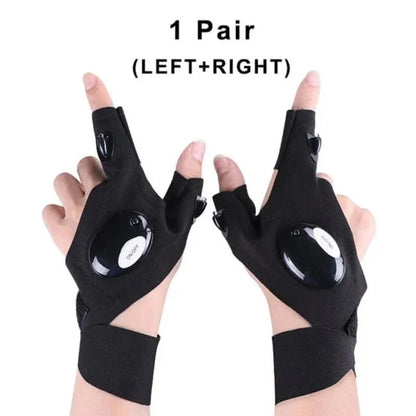 Hands-Free LED Flashlight Waterproof Gloves